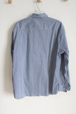 Nautica Blue Plaid Button Down Shirt | L