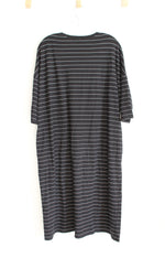 Zara Black & White Striped Midi Knit Dress | M