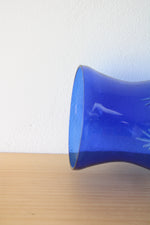 Czech Bohemian Crystal Cobalt Blue Glass Hurricane Globe