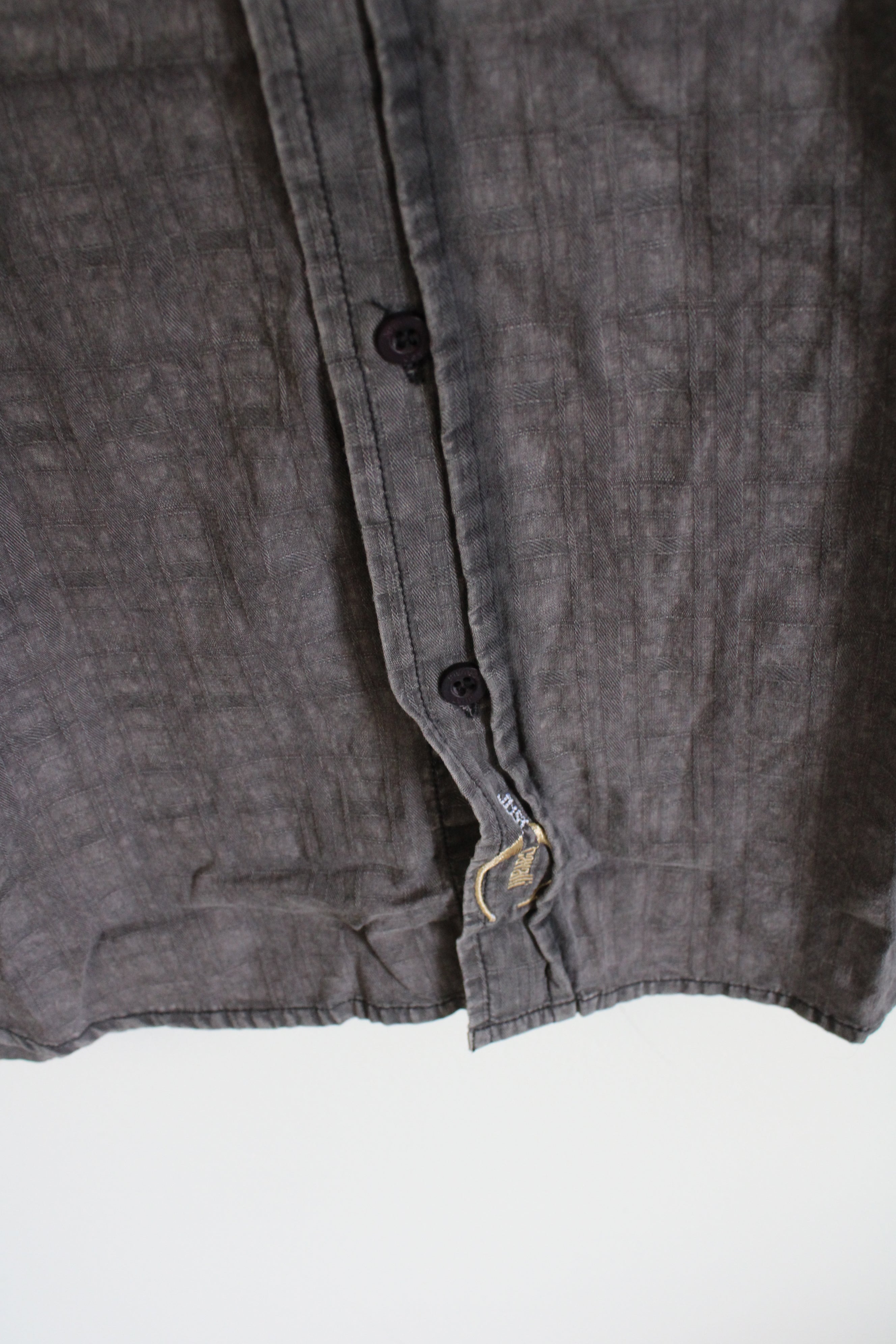 Just Cavalli Gray Button Down Cotton Shirt | S