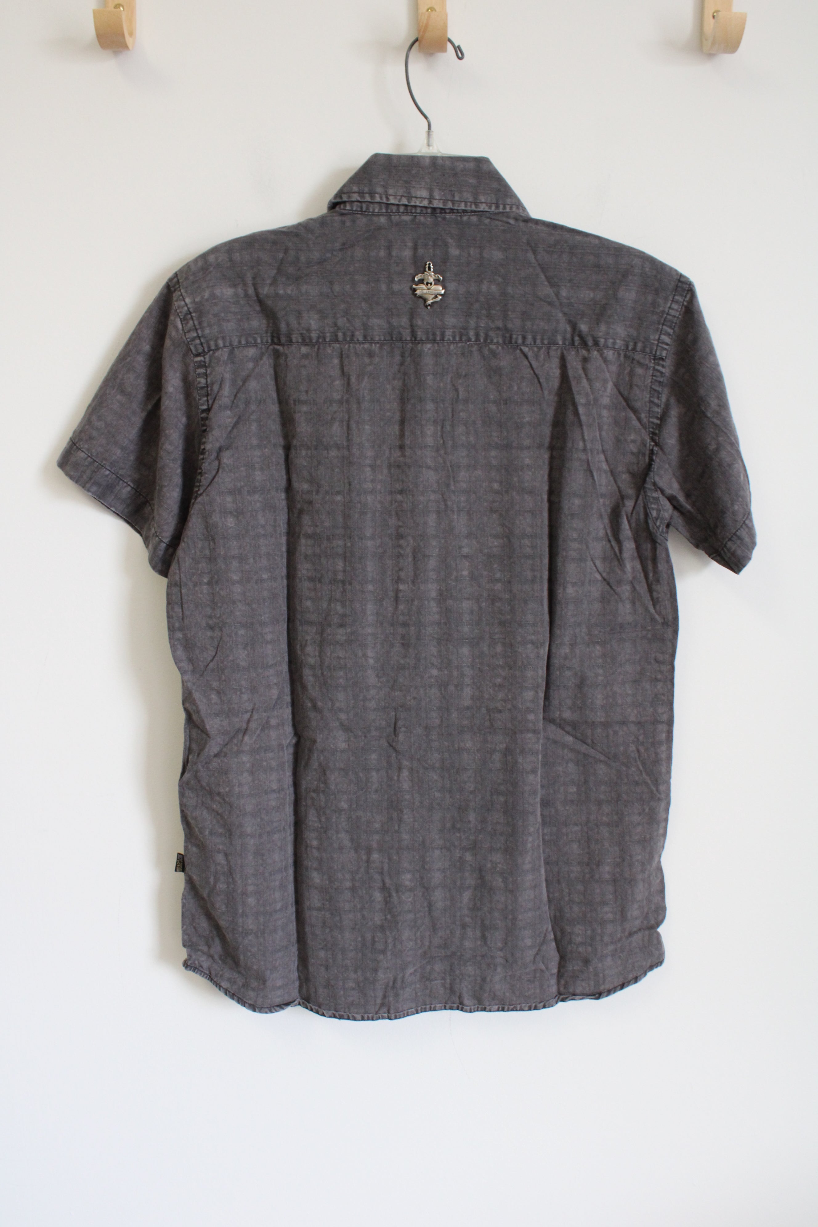 Just Cavalli Gray Button Down Cotton Shirt | S