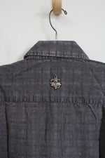 Just Cavalli Gray Button Down Cotton Shirt | S