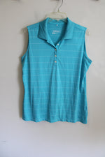 Nike Golf Dri-Fit Blue Striped Polo Tank | XL