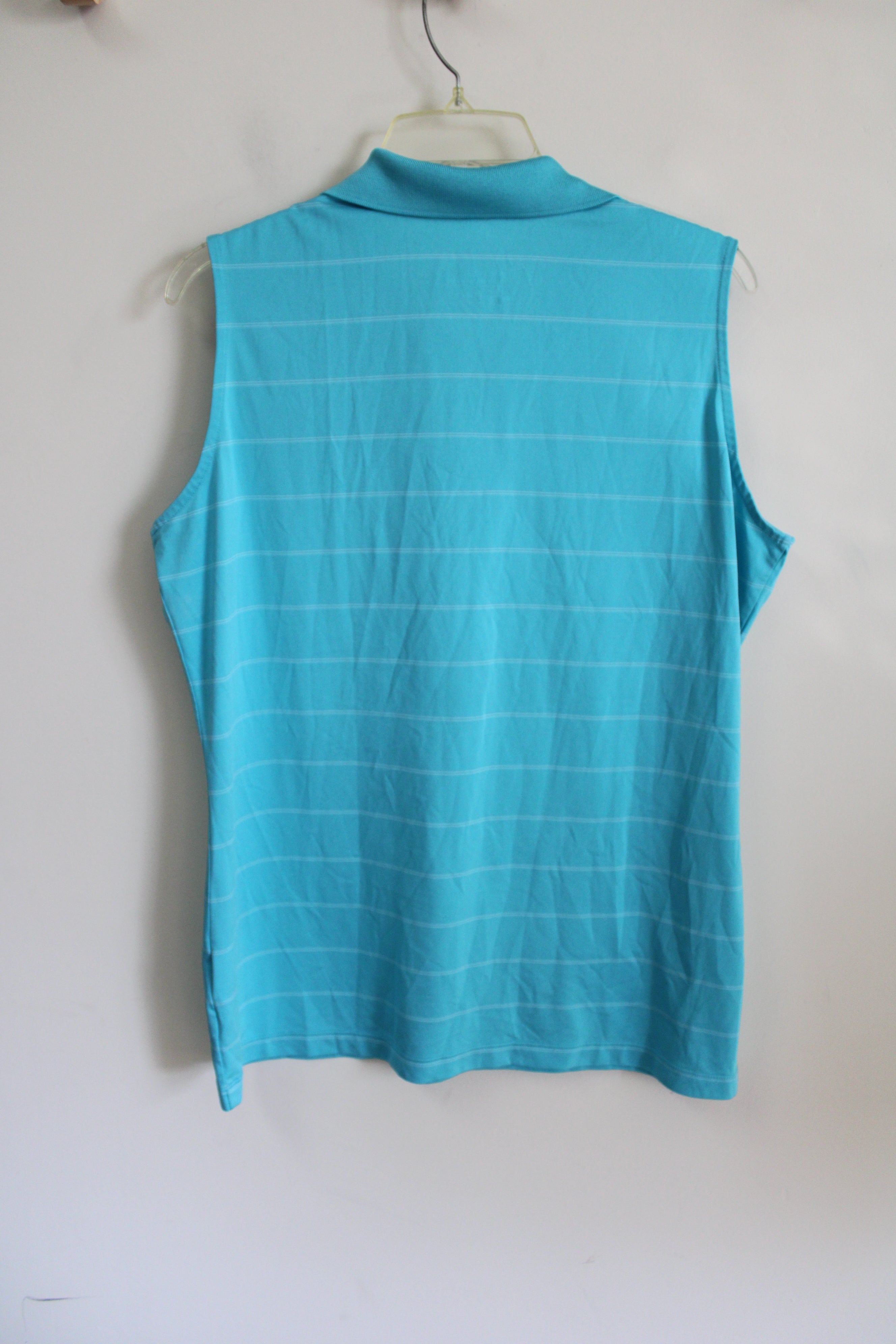 Nike Golf Dri-Fit Blue Striped Polo Tank | XL