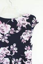 Connected Apparel Navy Purple Floral Dress | 16