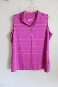 Nike Golf Dri-Fit Pink Striped Polo Tank | XL