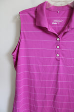 Nike Golf Dri-Fit Pink Striped Polo Tank | XL