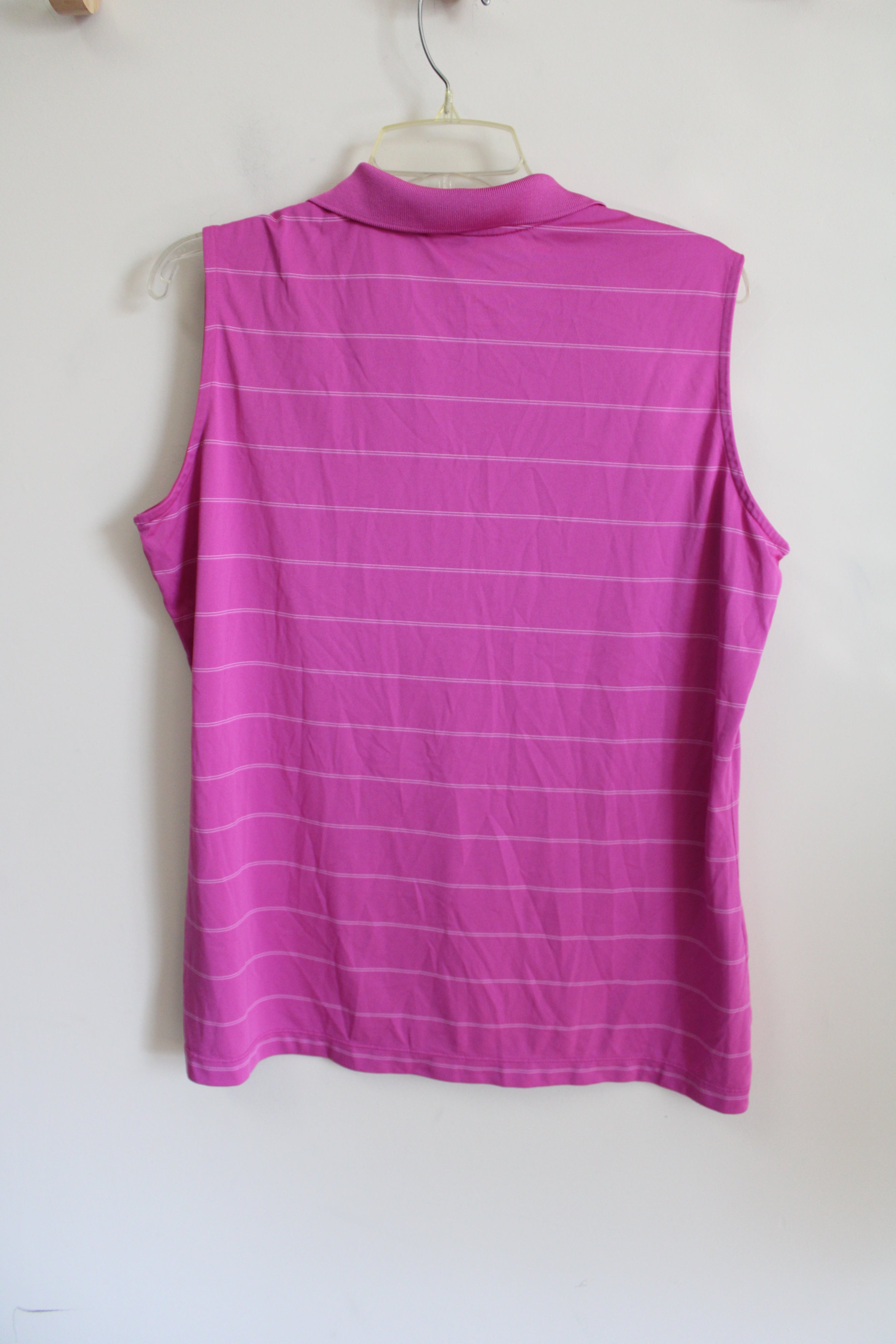 Nike Golf Dri-Fit Pink Striped Polo Tank | XL