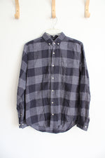 Next Regular Fit Blue Plaid Long Sleeved Button Down Shirt | S