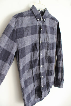 Next Regular Fit Blue Plaid Long Sleeved Button Down Shirt | S