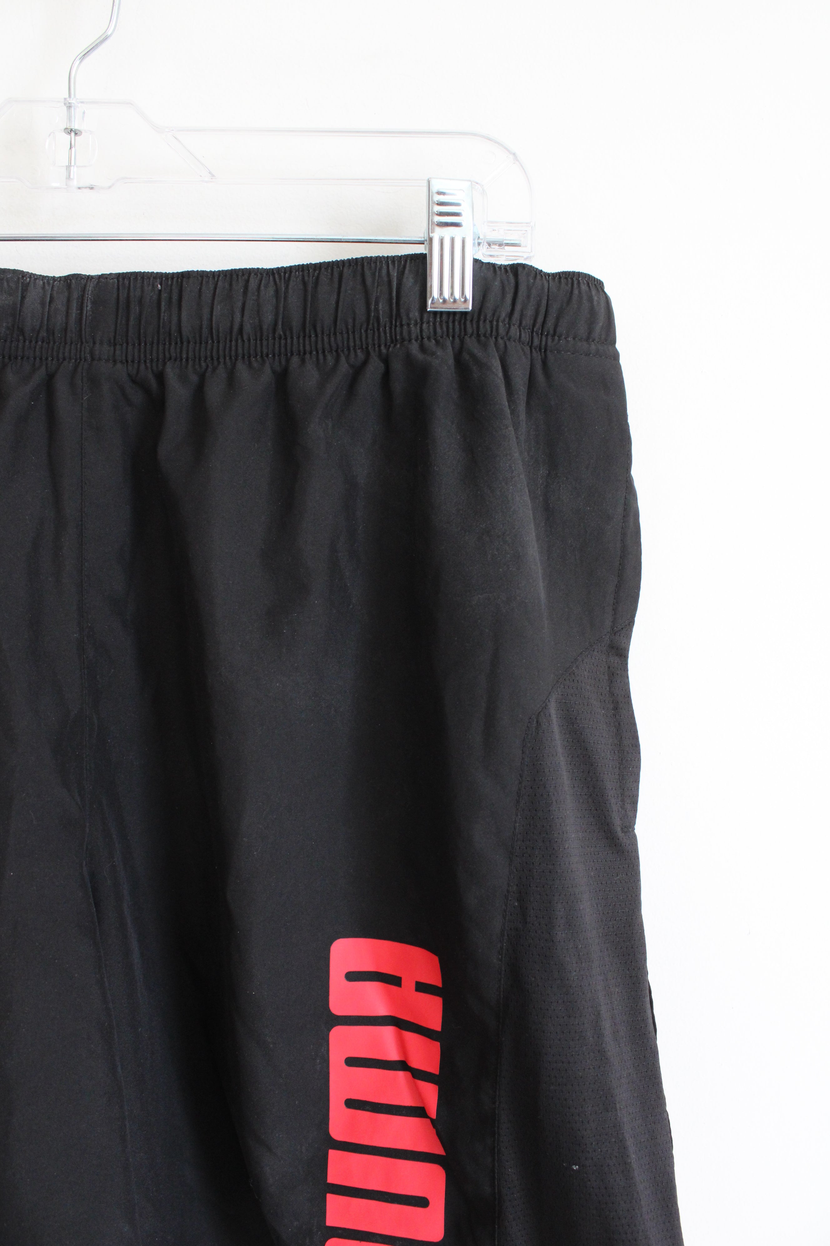 Puma Black & Red Athletic Shorts | L