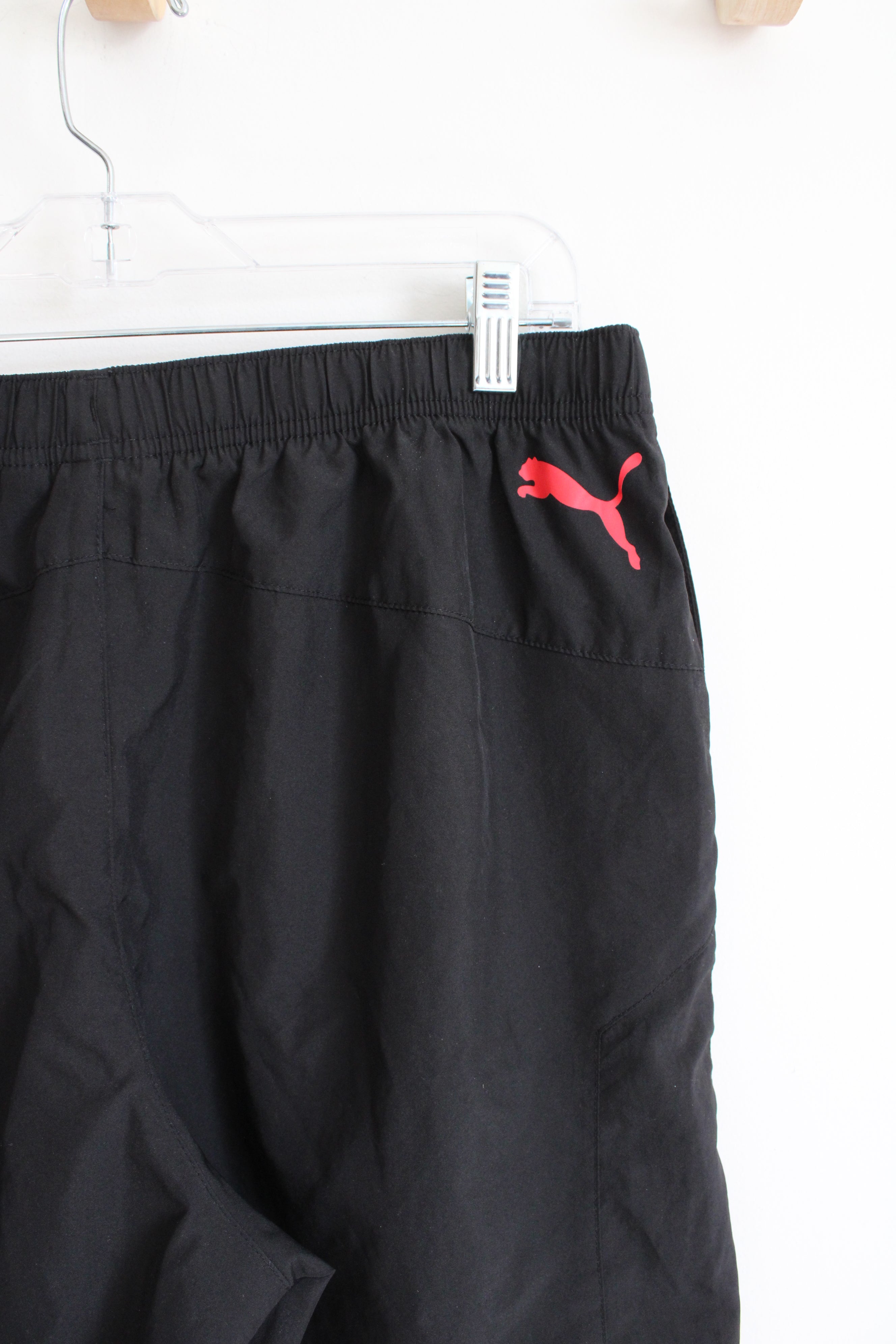 Puma Black & Red Athletic Shorts | L