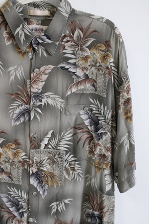 Campia Vintage Rayon Green Hawaiian Shirt | XL