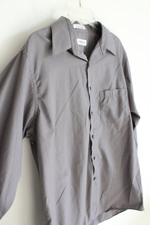 Van Heusen Gray Long Sleeved Button Down Shirt | L (16.5-34/35)