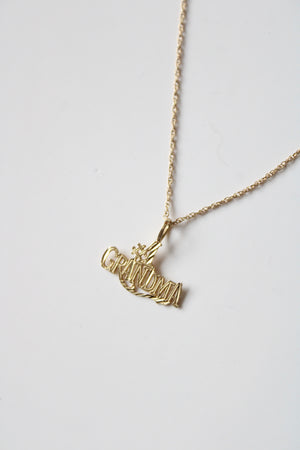 Yellow Gold #1 Grandma 14K Necklace