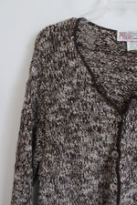 Milano Brown Knit Cardigan Sweater | L