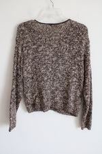 Milano Brown Knit Cardigan Sweater | L