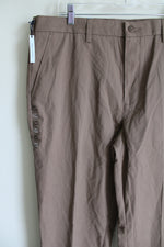 NEW Croft & Barrow Classic Fit Brown Khaki Pant | 38X36