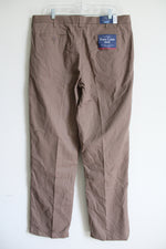 NEW Croft & Barrow Classic Fit Brown Khaki Pant | 38X36