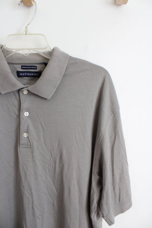 Hathaway Pima Cotton Gray Polo Shirt | XL