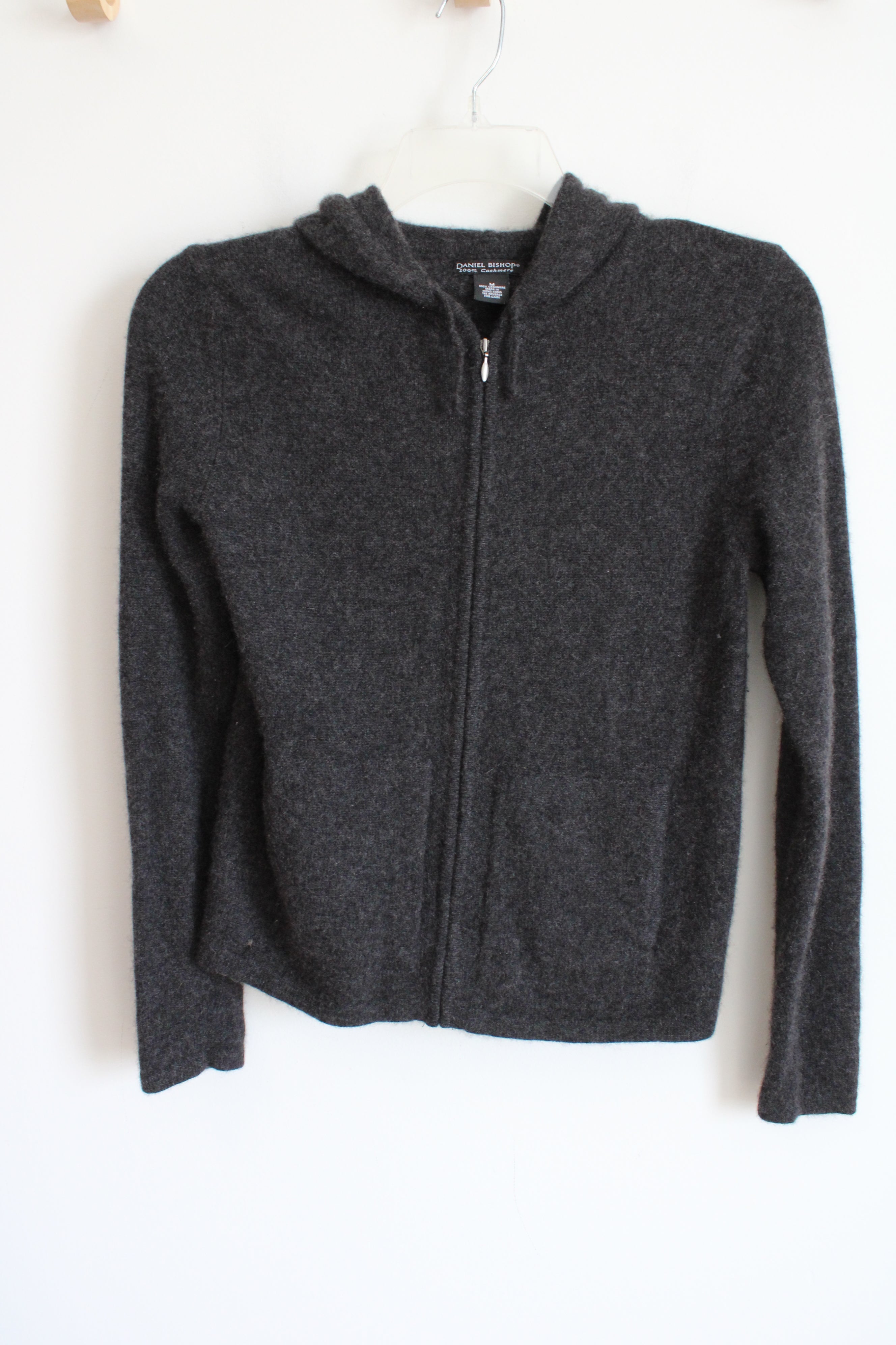 Daniel Bishop Gray Cashmere Knit Zip Up Sweater Jacket | M