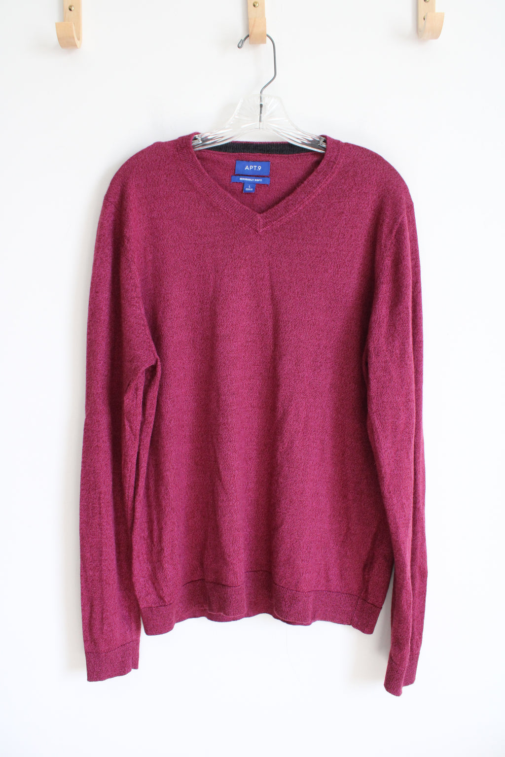 Apt. 9 Seriously Soft Red V-Neck Sweater | L