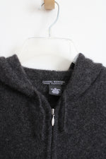 Daniel Bishop Gray Cashmere Knit Zip Up Sweater Jacket | M