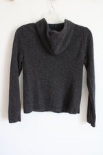 Daniel Bishop Gray Cashmere Knit Zip Up Sweater Jacket | M