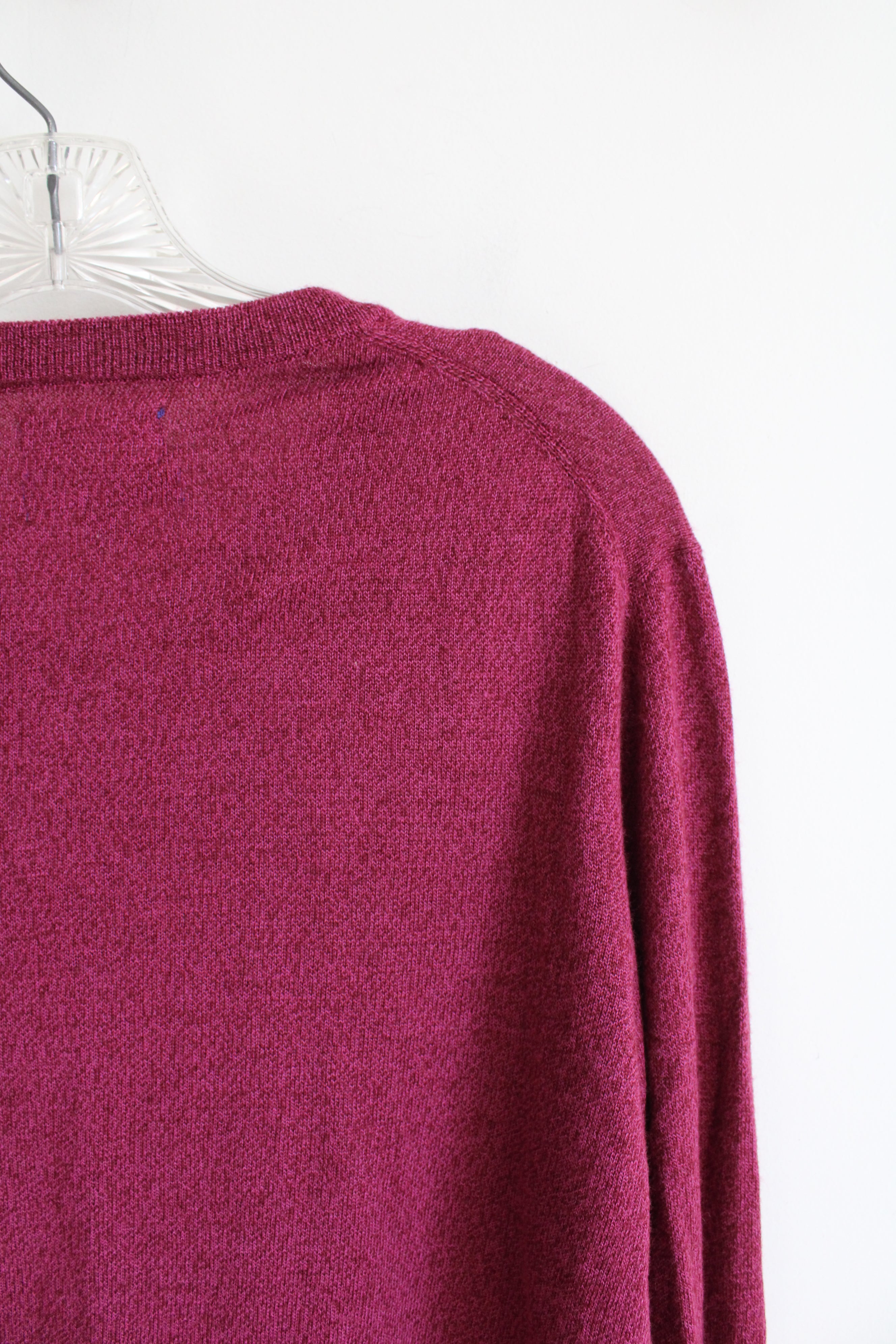 Apt. 9 Seriously Soft Red V-Neck Sweater | L