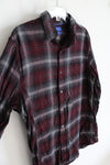 Apt. 9 Soft Touch Red Black & Gray Button Down Flannel | L