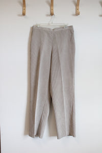 Alfred Dunner Tan Ribbed Pants | 12