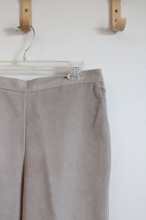 Alfred Dunner Tan Ribbed Pants | 12