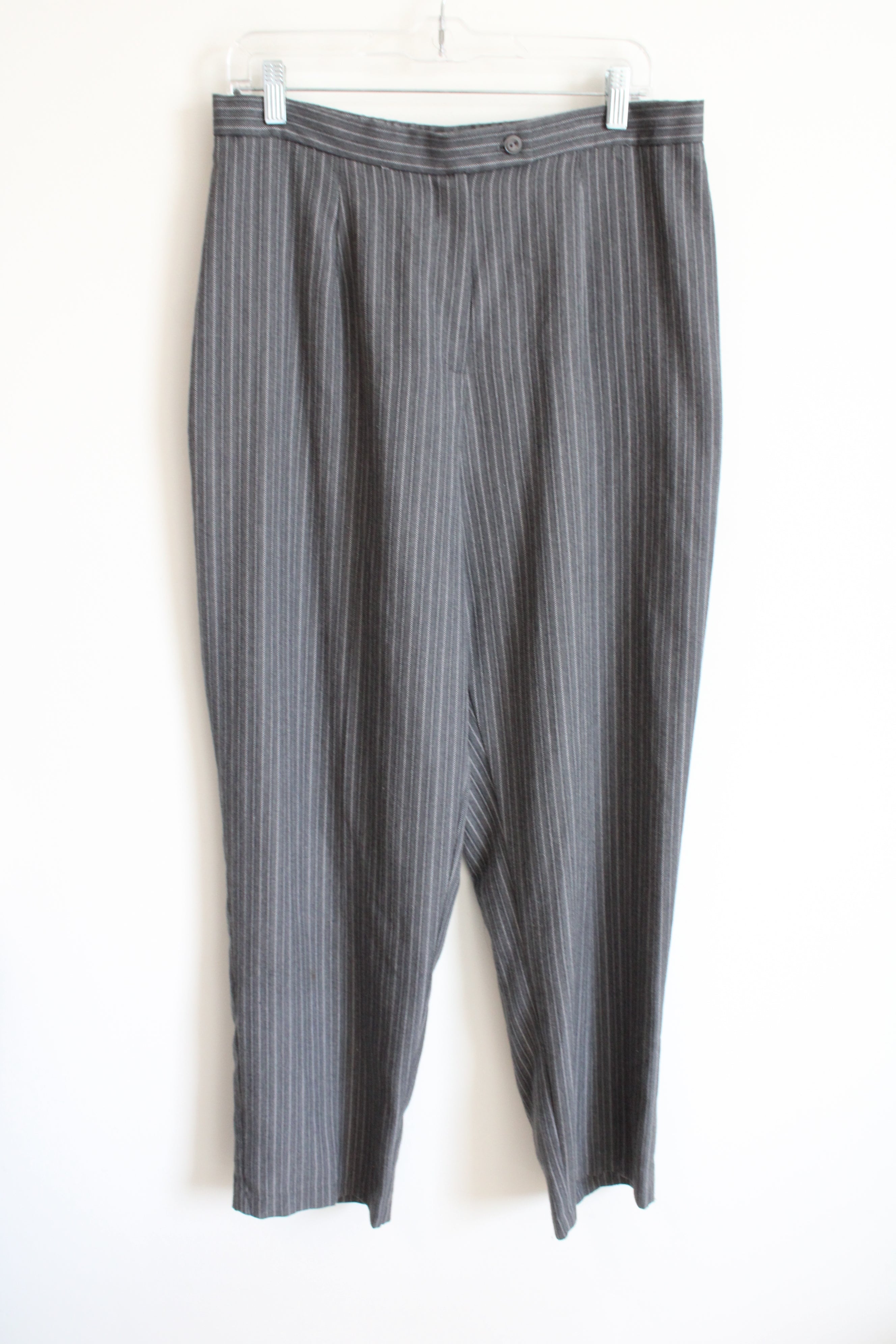 Fashion Bug Gray Pinstripe Trouser Pant | 14/16