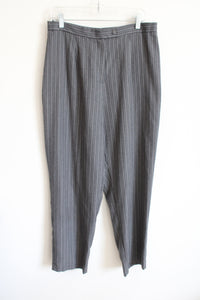 Fashion Bug Gray Pinstripe Trouser Pant | 14/16