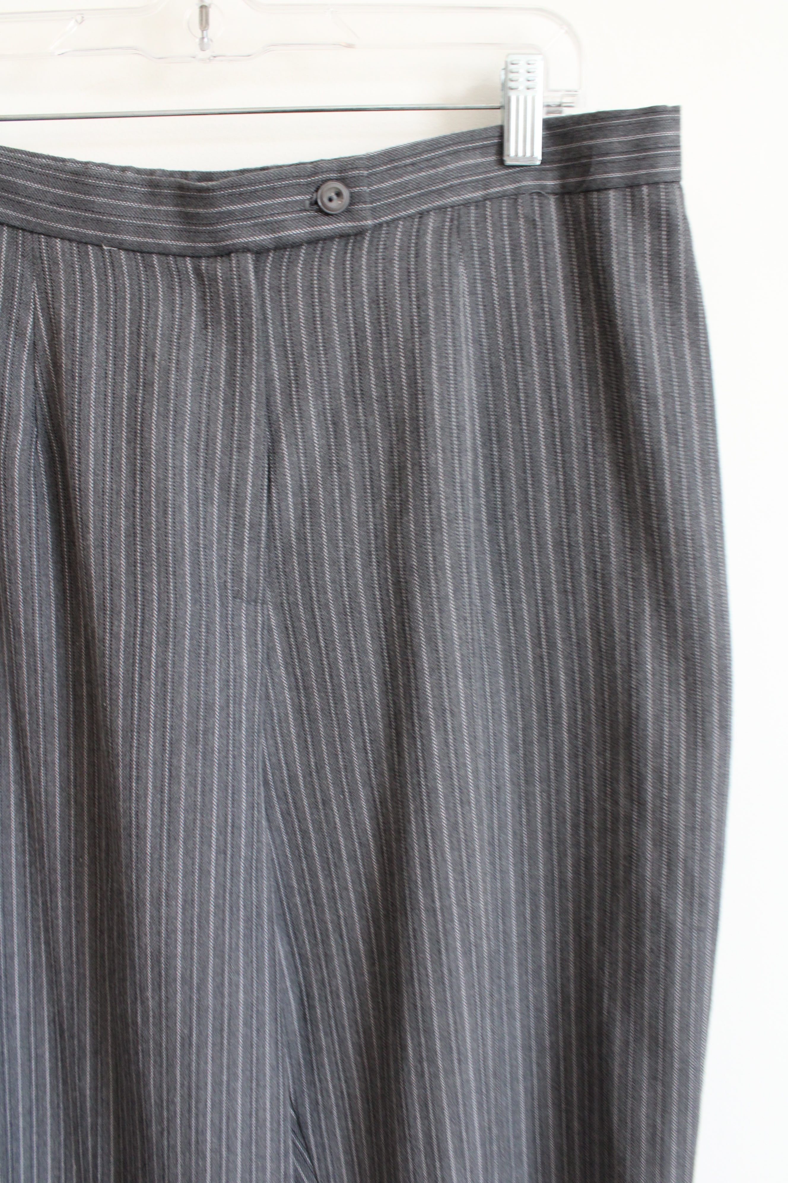 Fashion Bug Gray Pinstripe Trouser Pant | 14/16