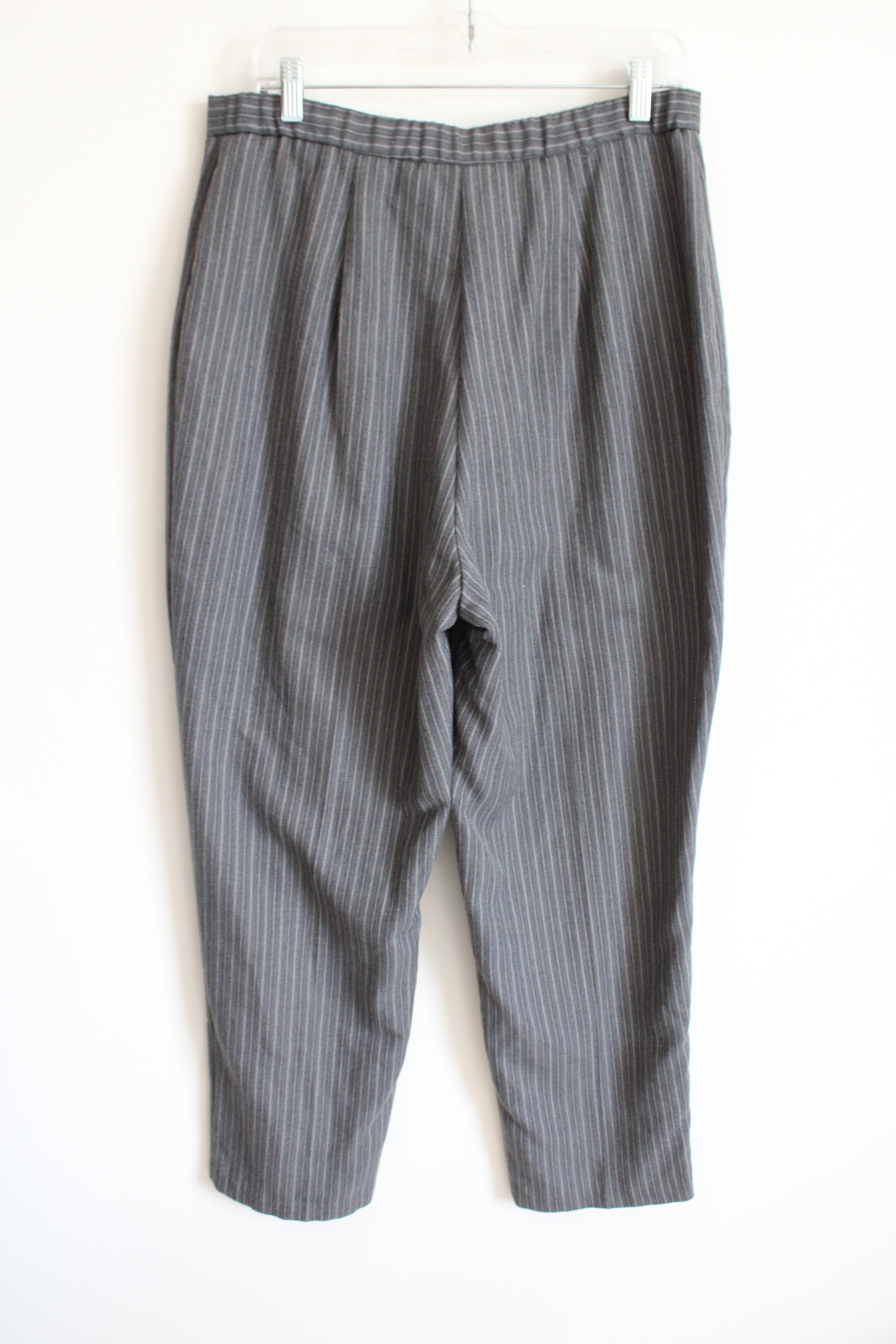 Fashion Bug Gray Pinstripe Trouser Pant | 14/16