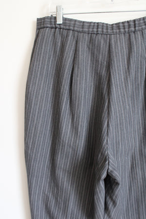 Fashion Bug Gray Pinstripe Trouser Pant | 14/16