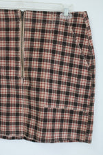 Wild Fable Brown Pink Plaid Mini Skirt | 12