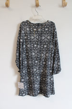 NEW Rare Editions Black & White Patterned Open Sleeved Dress & Necklace | Youth 7