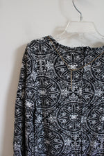 NEW Rare Editions Black & White Patterned Open Sleeved Dress & Necklace | Youth 7