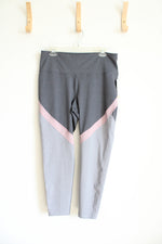 NEW Old Navy High Rise Ankle Gray & Pink Athletic Leggings | XL