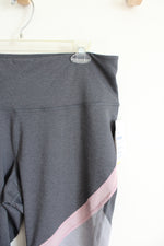 NEW Old Navy High Rise Ankle Gray & Pink Athletic Leggings | XL