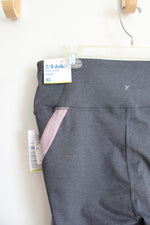 NEW Old Navy High Rise Ankle Gray & Pink Athletic Leggings | XL