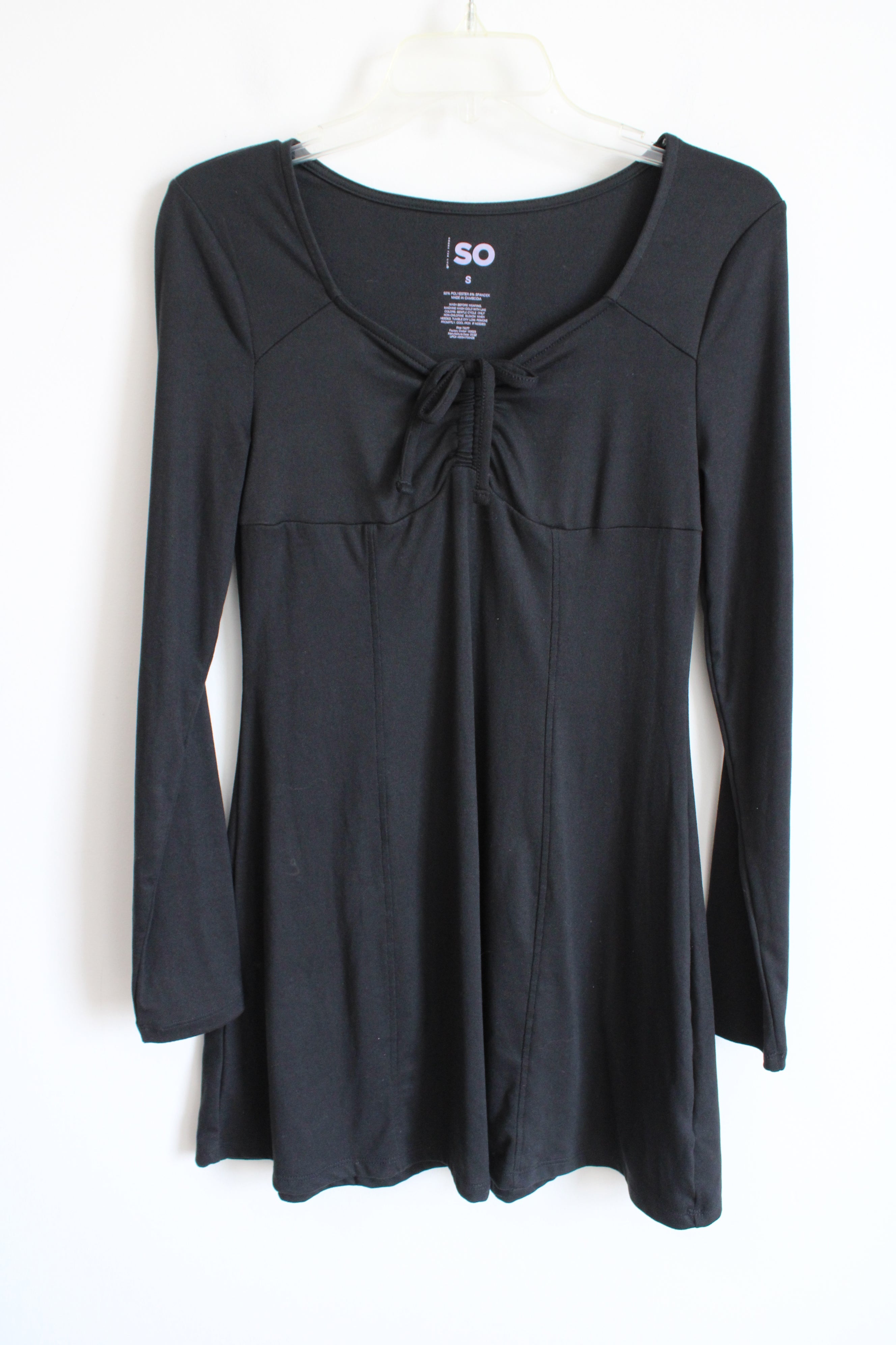 SO Black Long Sleeved Dress | S