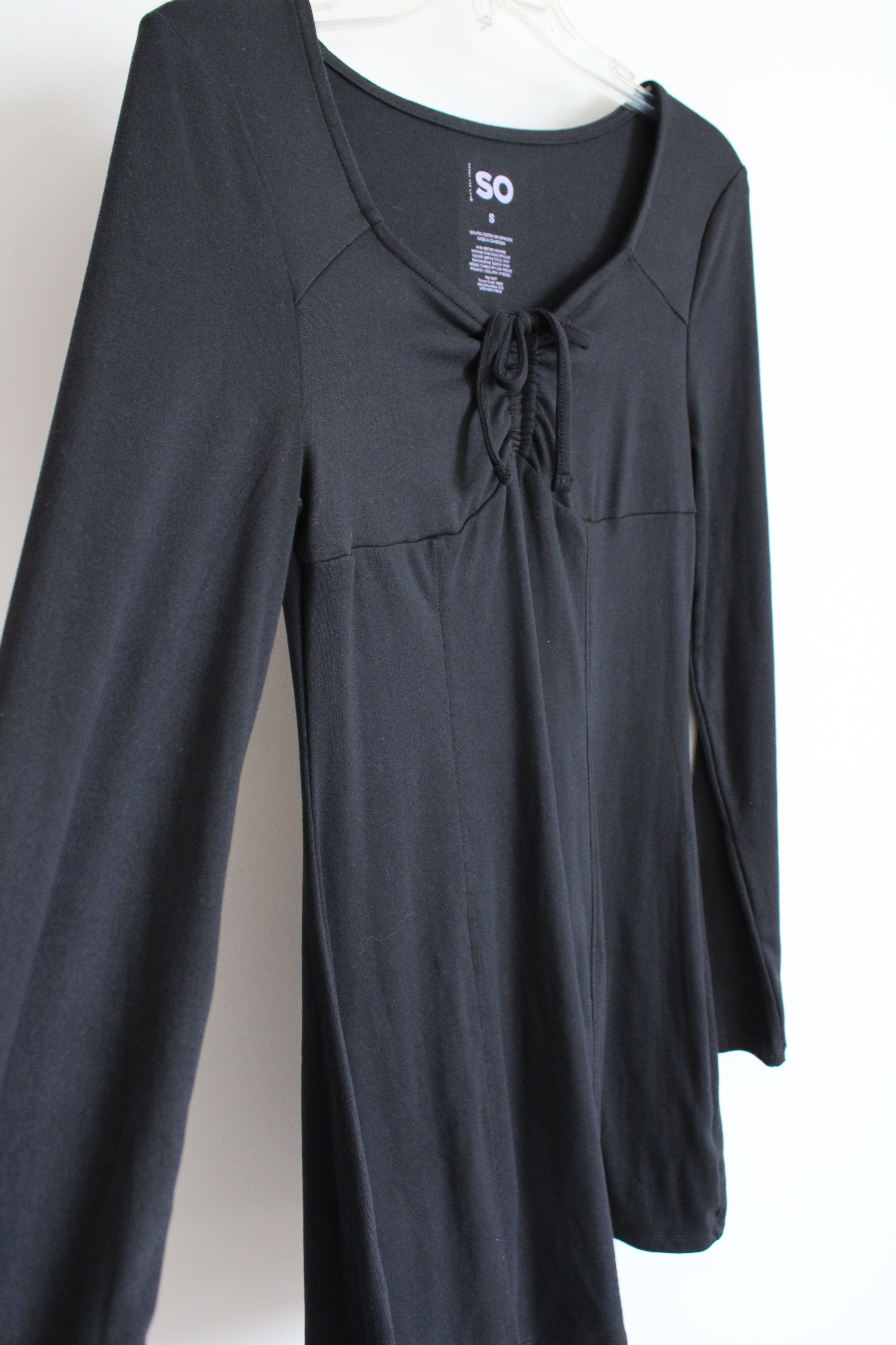 SO Black Long Sleeved Dress | S