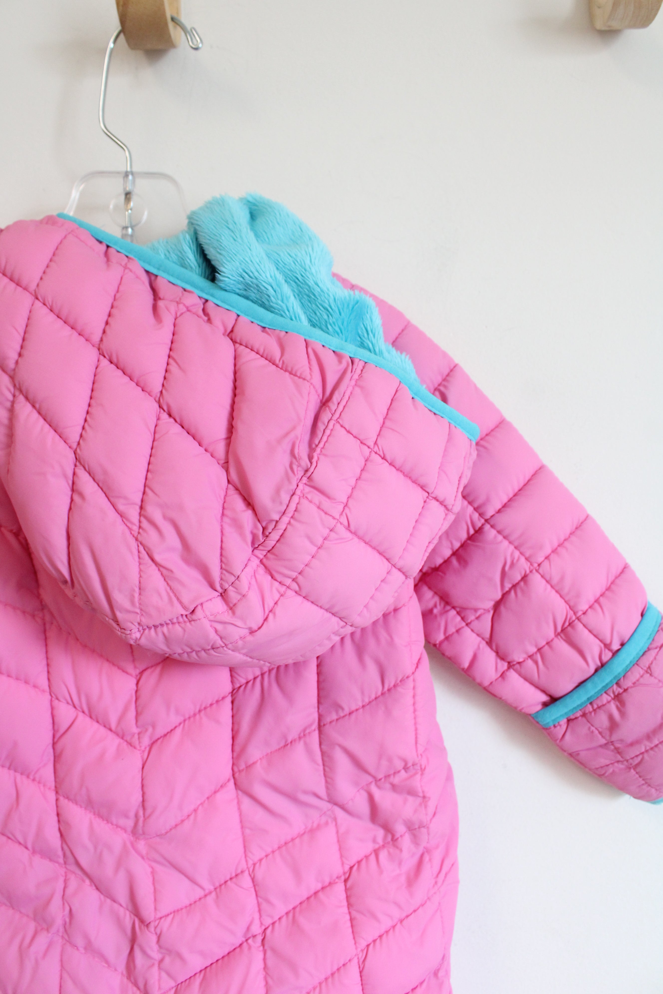 Snozu Pink Lined Double Zipper Snowsuit | 18 MO