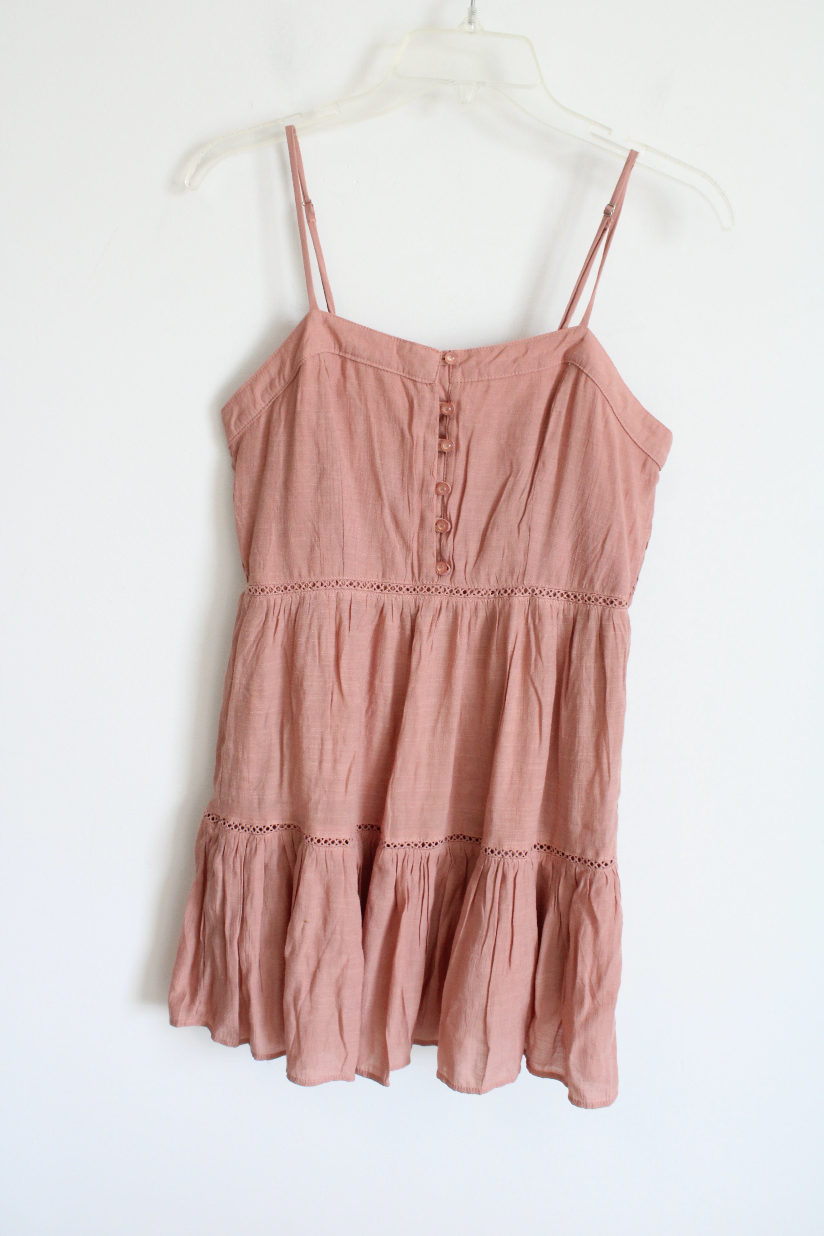 Love Tree Dusty Pink Tiered Dress | S