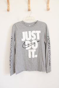 Nike Gray Long Sleeved Athletic Cut Shirt | M