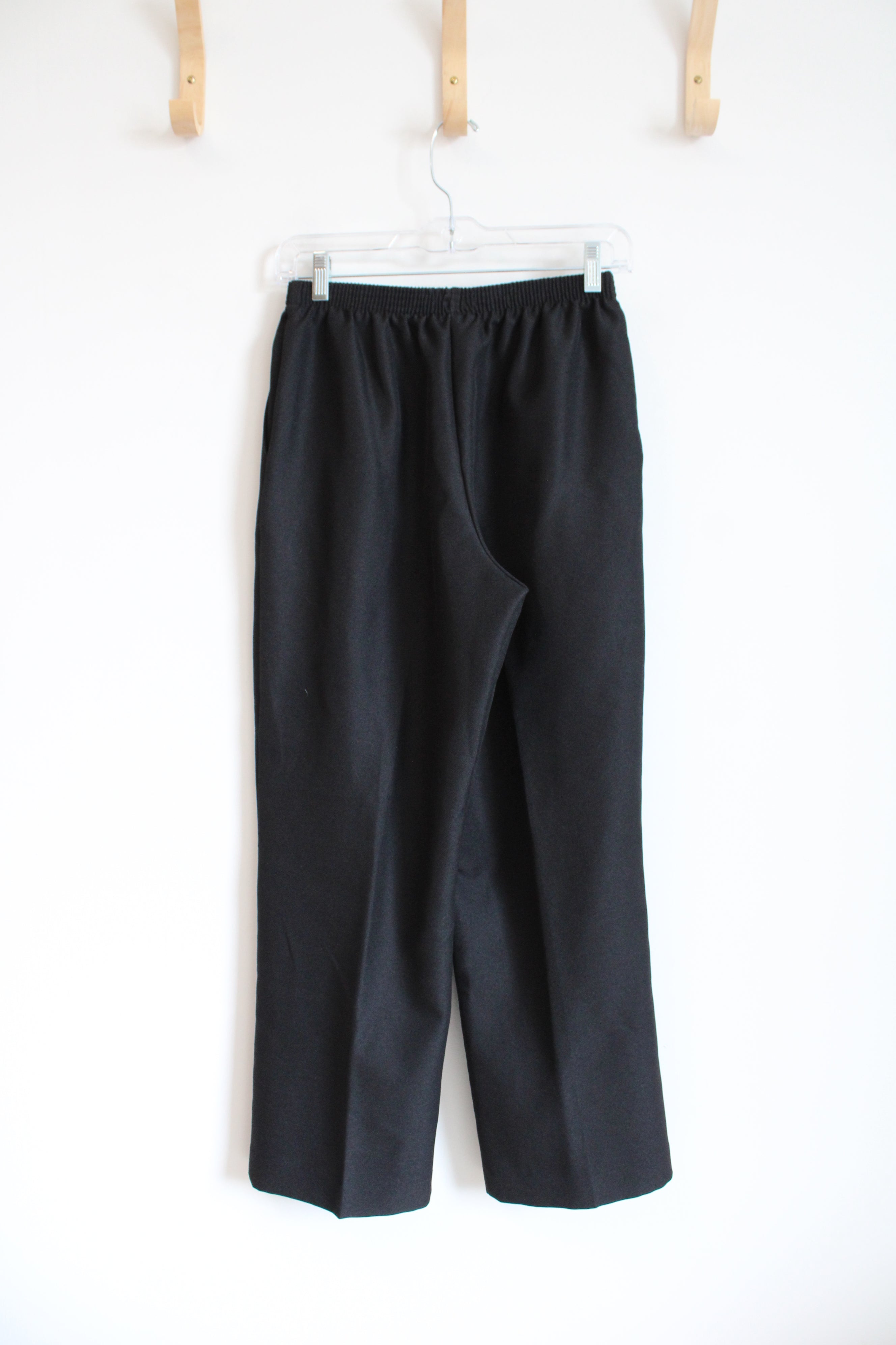 Alfred Dunner Solid Black Trouser Pants | 10 Petite