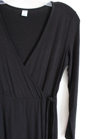 Old Navy Black Long Sleeved Wrap Dress | XS